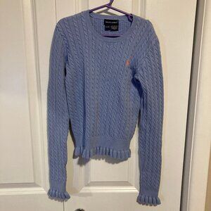Polo Ralph Lauren girls' cable-knit crewneck sweater, Size XL (16)